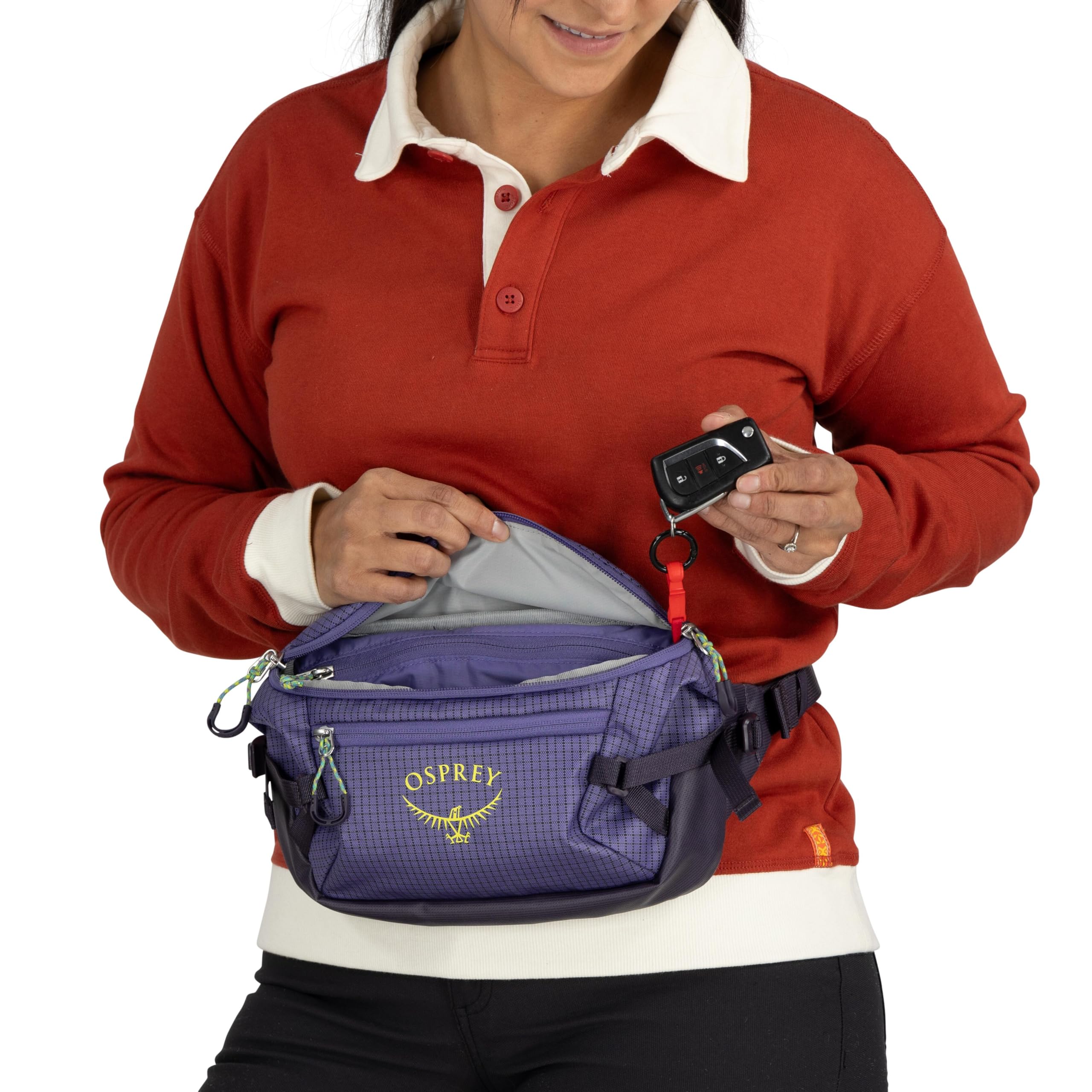 Osprey AirScape backpanel provides breathable comfort during longer outings
