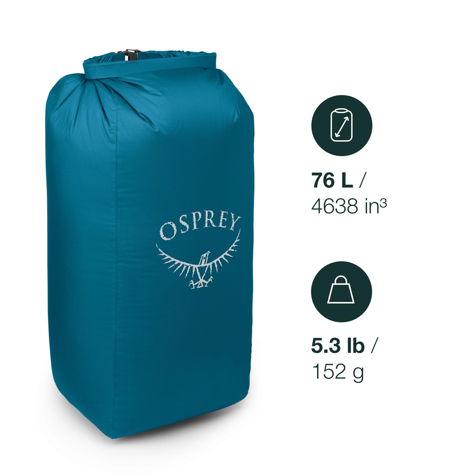 Osprey Ultralight Pack Liner with roll-top closure sealing contents