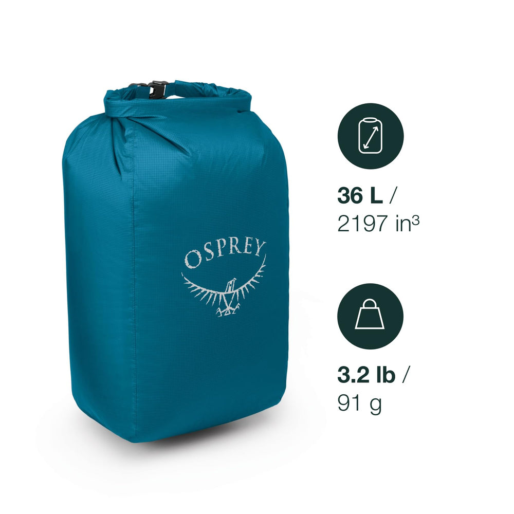 Osprey Ultralight liner protects gear from rain in 30-50L packs.