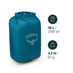 Osprey Ultralight liner protects gear from rain in 30-50L packs.