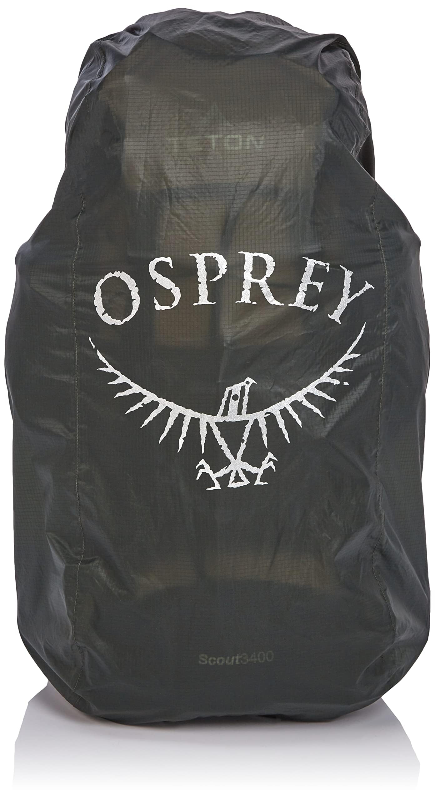 Osprey Ultralight Raincover Large fully-wrapped shields your backpack from rain.