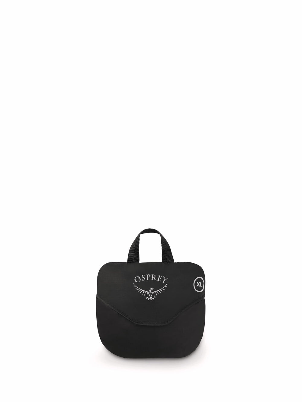 Compact folded raincover stowed in pack pocket for easy travel