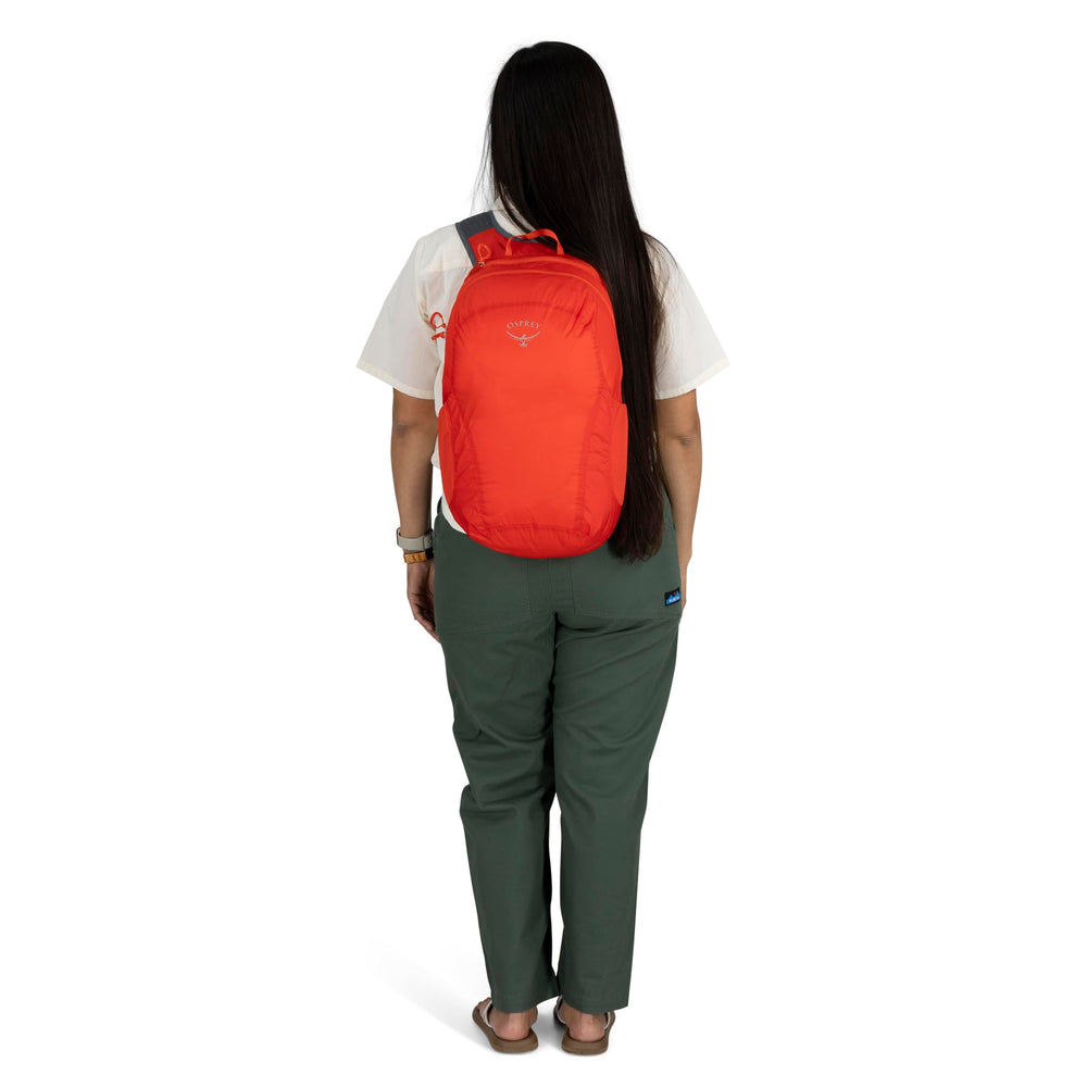 Osprey Ultralight Stuff Pack bluesign fabric close-up highlights sustainable materials.