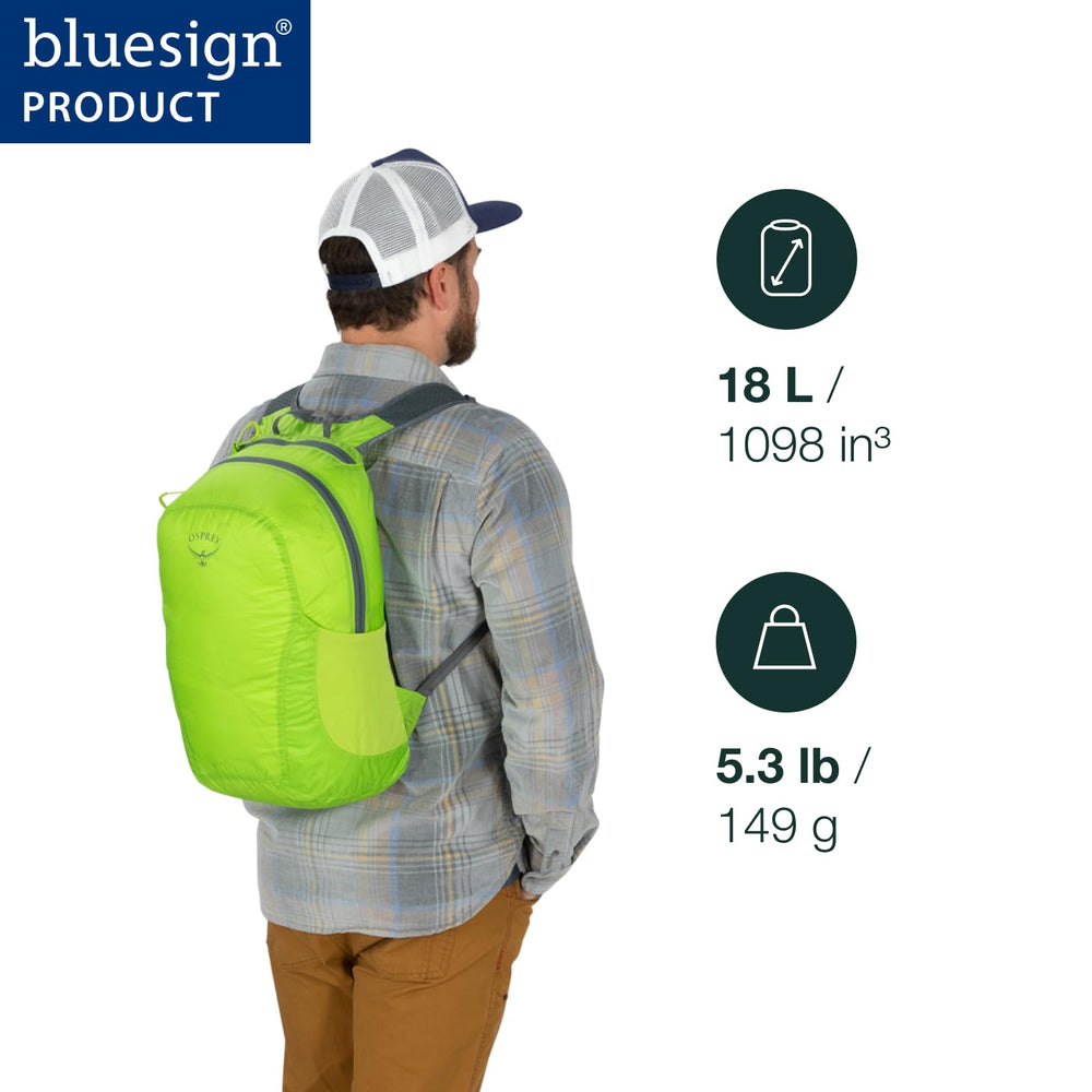 Osprey Ultralight Stuff Pack expanded for a day trip with extra capacity.
