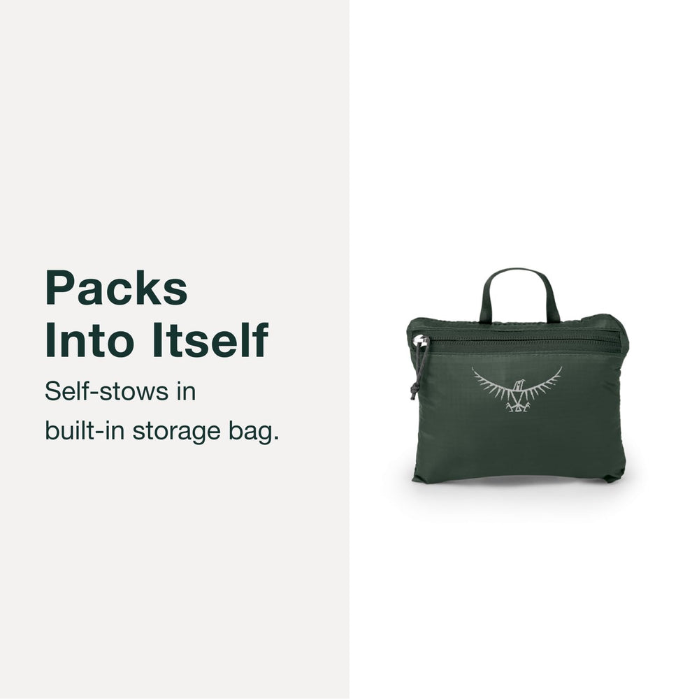 Osprey Ultralight Stuff Pack adjustable shoulder straps highlight breathable comfort on the go