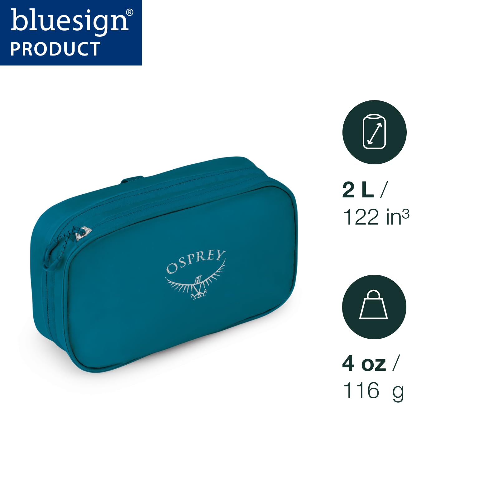 Osprey Ultralight Zip Packing Organizer interior compartments for quick access.