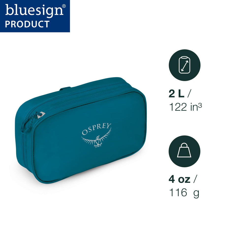 Osprey Ultralight Zip Packing Organizer interior compartments for quick access.