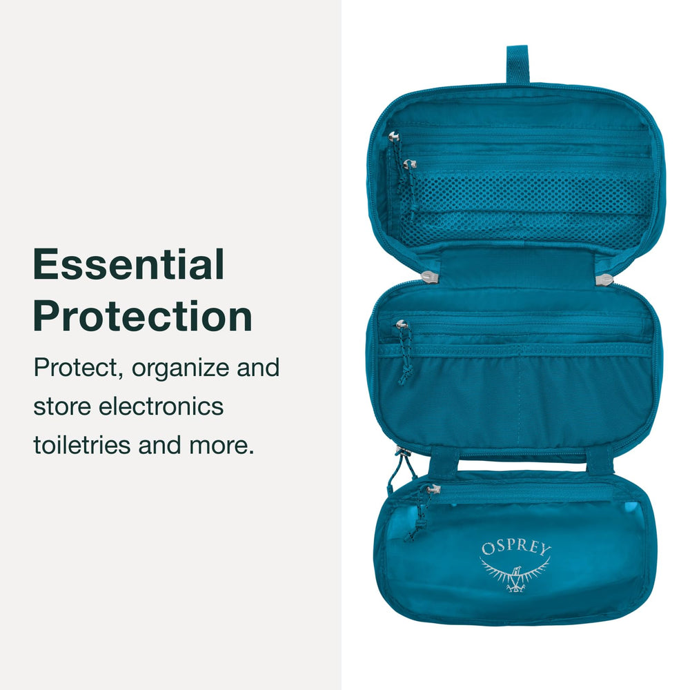 Osprey Ultralight Zip Packing Organizer features durable, lightweight fabric for travel.