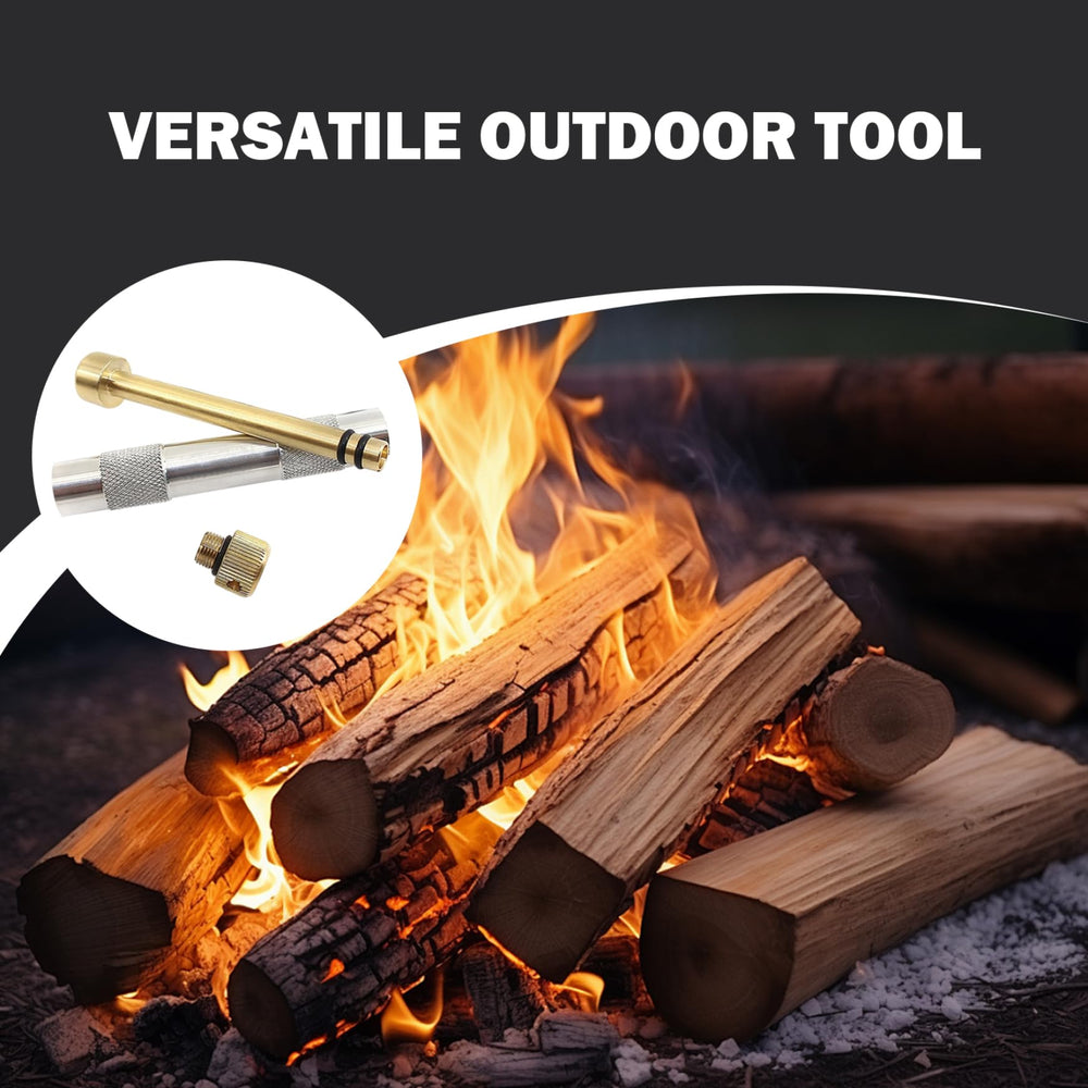 Otbushit Fire Piston 13 cm size for easy packing in a backpack.