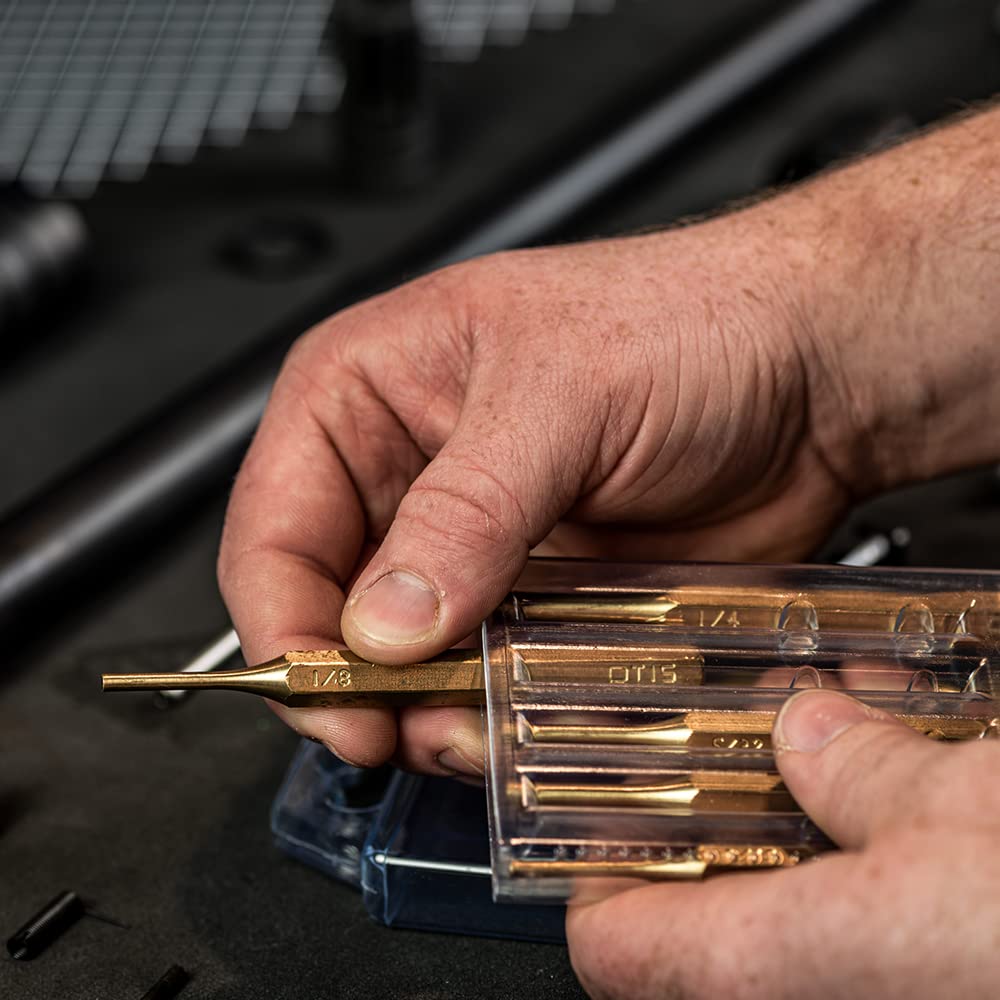 Gunsmithing use: holding springs, removing pins with brass punches
