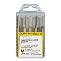 Brass pin punches in sizes 3/32 and 3/16 shown close-up