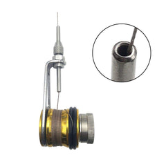 PE line threaded through the knotter clamp