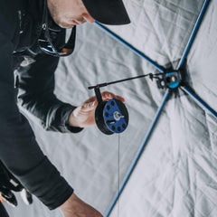 OTTER Outdoors dual rod holder keeps rods within reach.