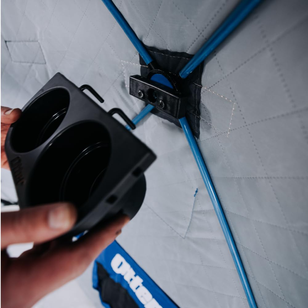 OTTER QA quick-attach system enables rapid setup and easy storage on ice shelters