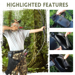 oubert Archery Hip Quiver adjustable belt ensures comfortable fit for different waist sizes.