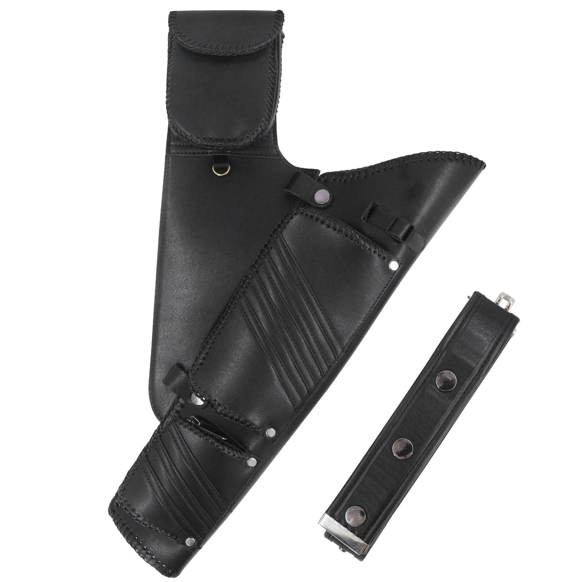 oubert Archery Hip Quiver leather material detail shows durable, long-lasting construction for training sessions.