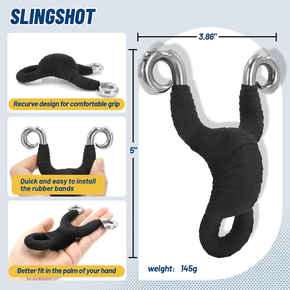 Oubert bowfishing slingshot ergonomic handle provides comfortable grip