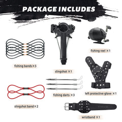 oubert slingshot with grooved handle for stable grip and precision