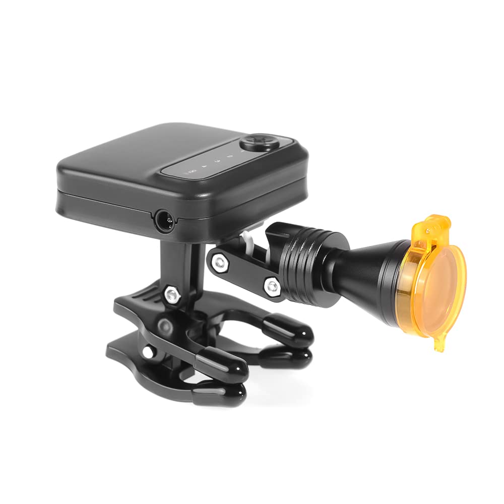 OUBO 5W LED headlamp showing adjustable brightness for tasks.