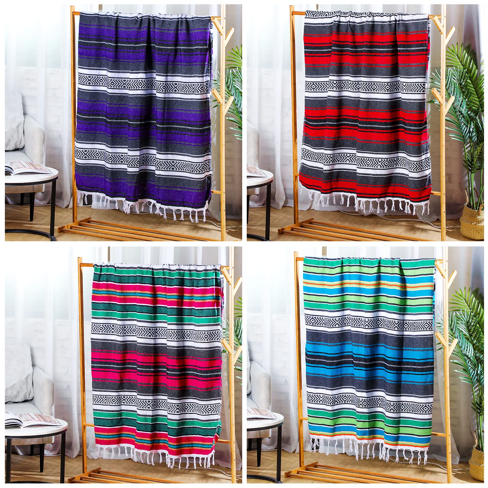 Oudain camping blanket serape showcases durable fabric for outdoor adventures and cozy nights.