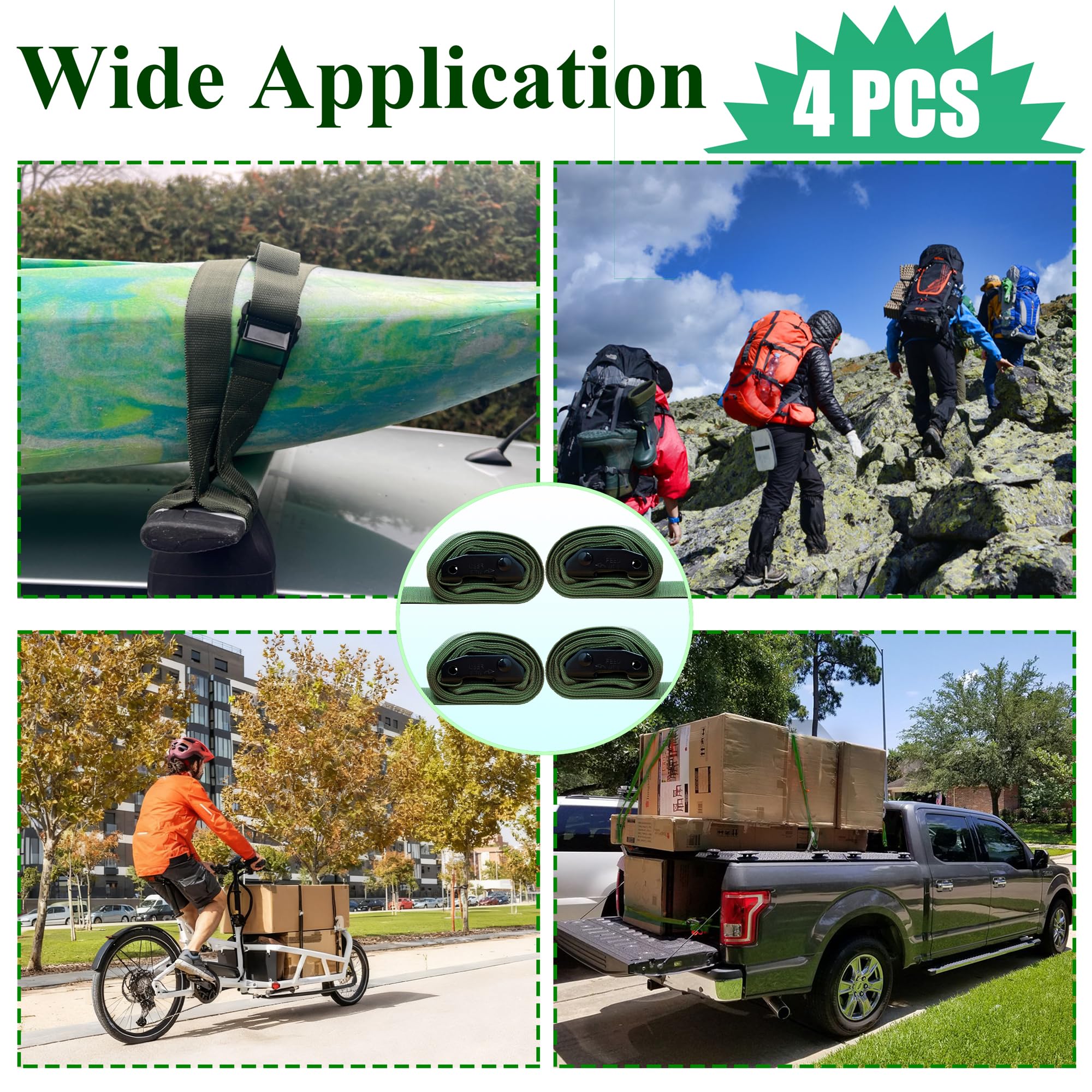 Ouffun strap pack demonstrates 600 lbs capacity for secure setups