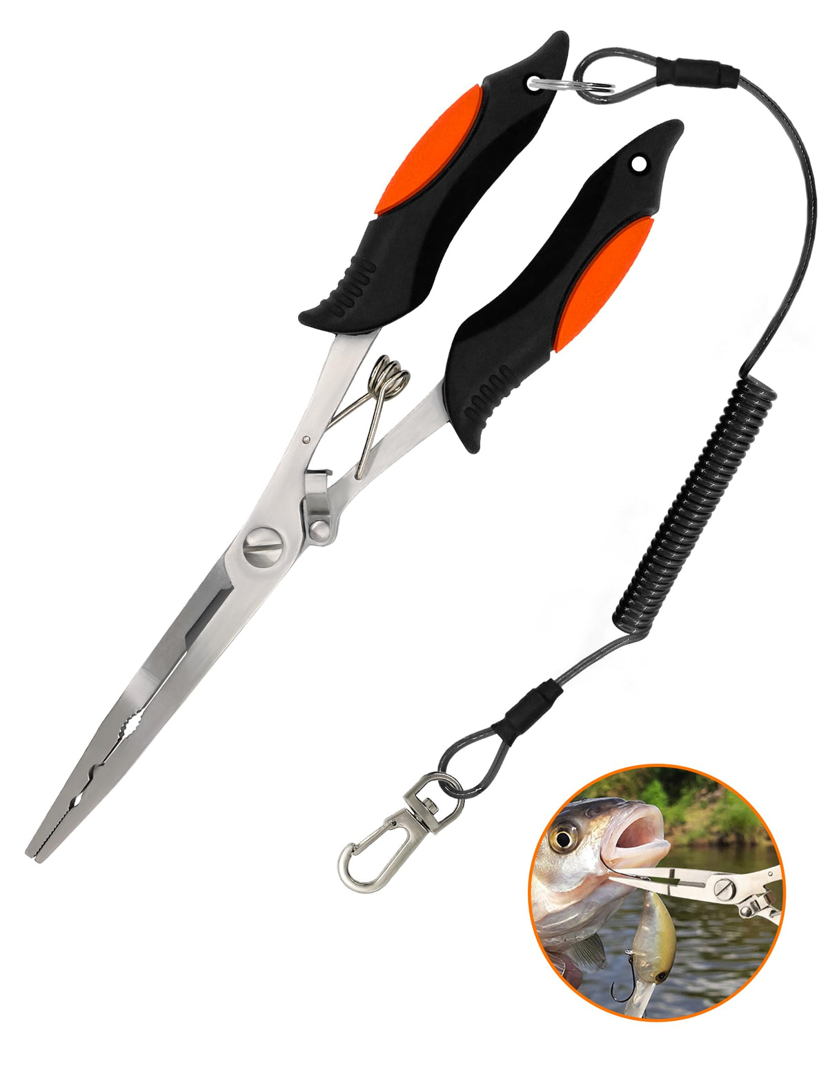 Oujisei Fishing Pliers Long Nose - stainless steel, suitable for saltwater and freshwater