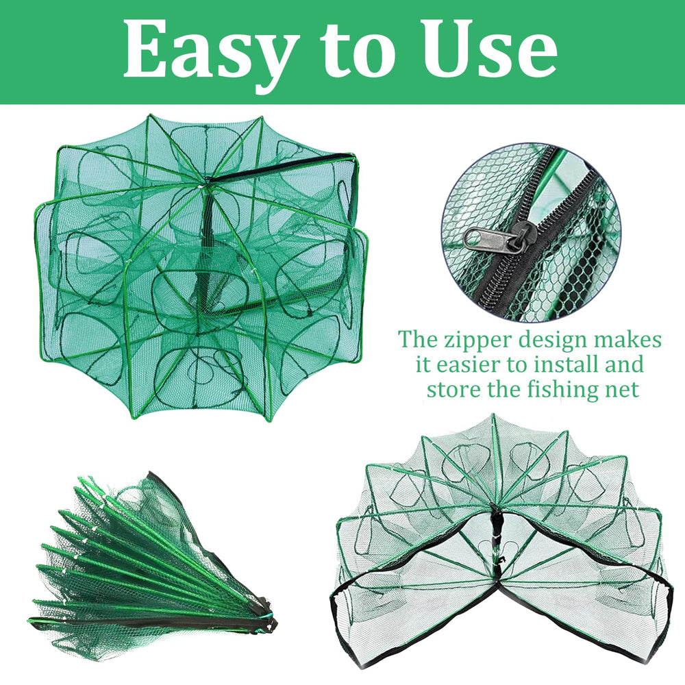 Durable nylon and steel wire frame construction of Oungy traps