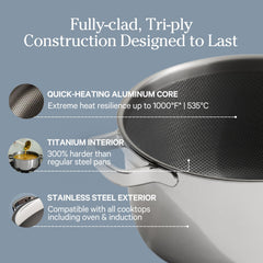 Our Place Titanium Perfect Pot Pro oven-safe design up to 1000°F.