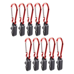 Outanaya tarp clips with carabiner lock secure tarps in wind.