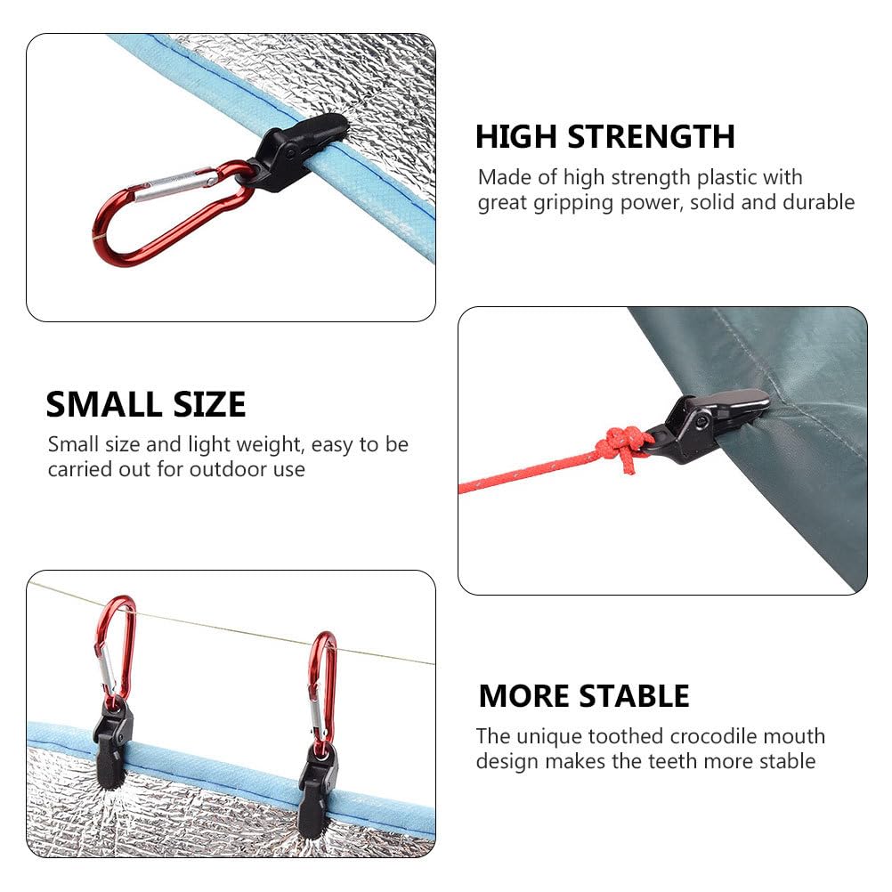 Outanaya tarp clips compact size for easy storage in a bag.