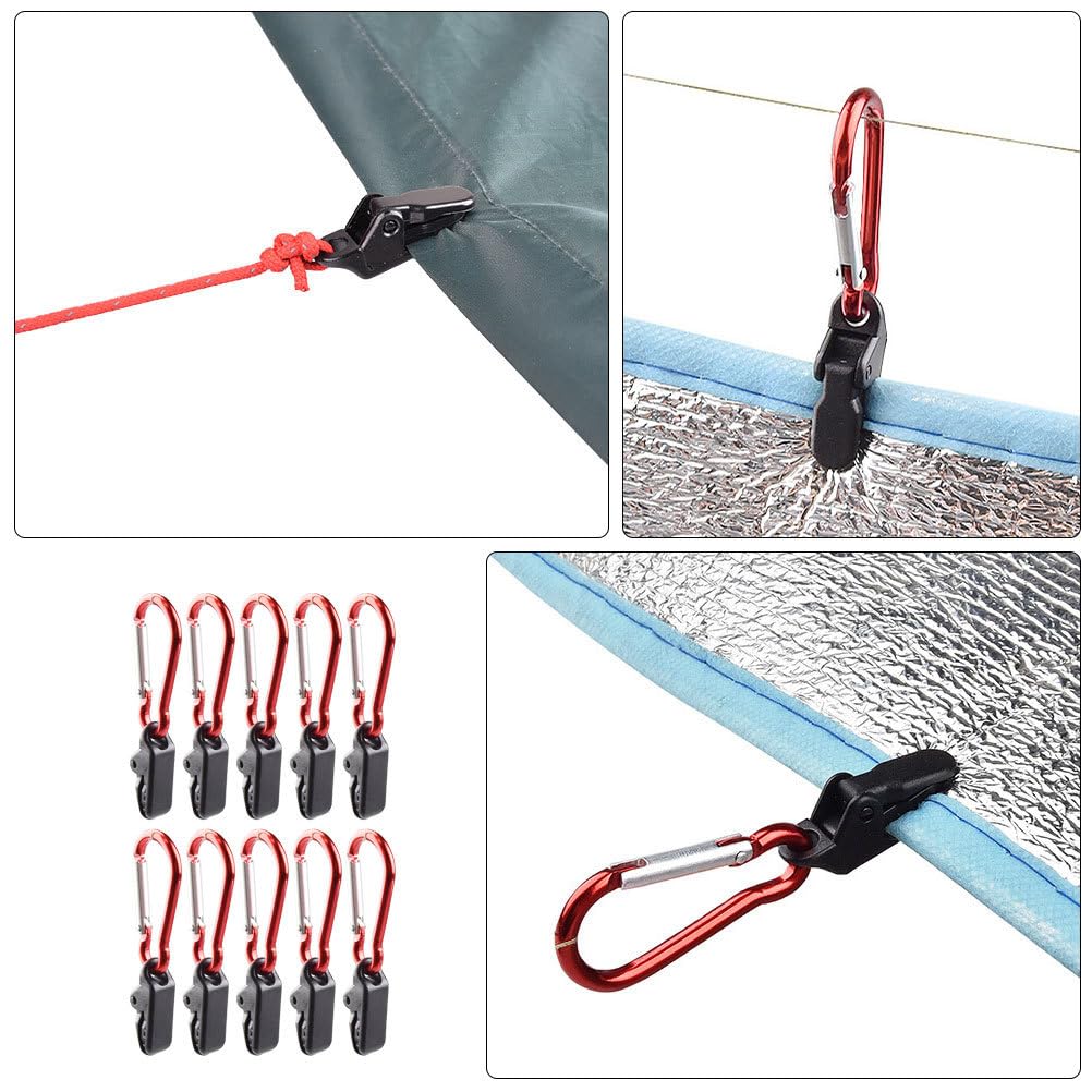 Outanaya tarp clips suitable for tents, awnings, caravans, and tarps.
