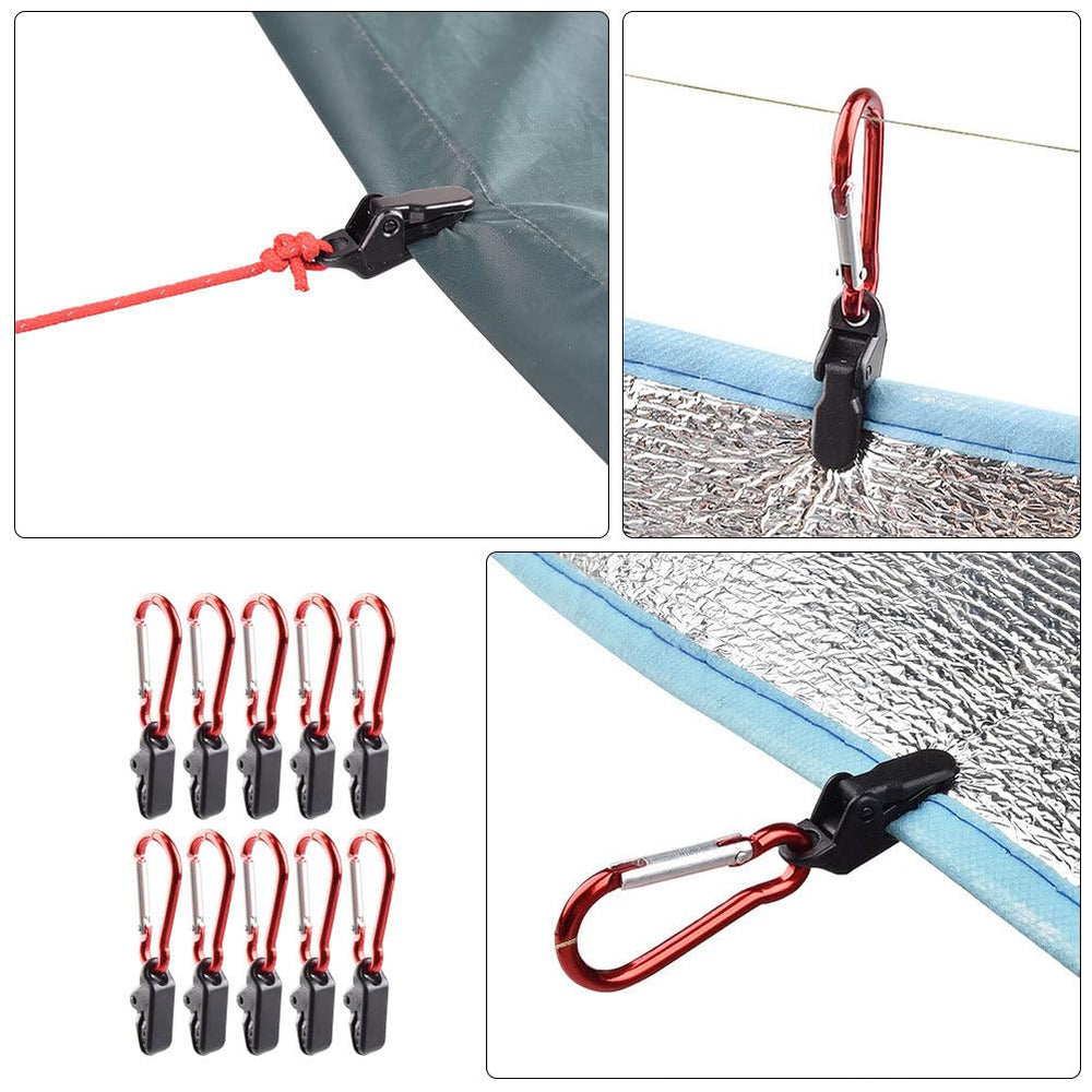 Outanaya tarp clips suitable for tents, awnings, caravans, and tarps.
