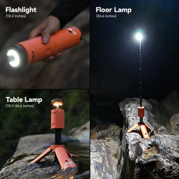 Outask camping light magnetic tripod enables hands-free setup on metal surfaces