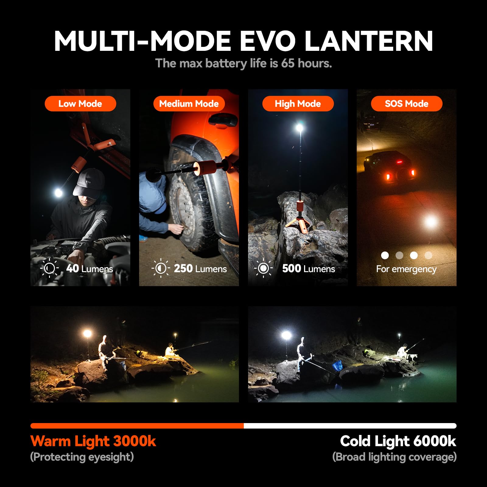 Outask versatile lantern switches to flashlight and table light for multiple scenarios
