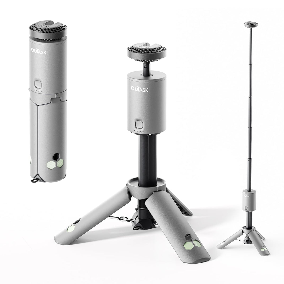 Outask camping light telescopic extends reach for camping