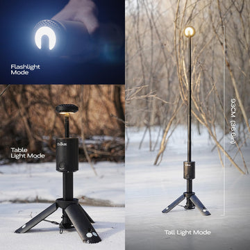 Outask camping light versatile design serving as lantern, flashlight, or table lamp