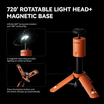 Outask waterproof camping light performing in wet outdoor conditions