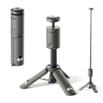 Outask telescopic camping light extend shows portable compact design for easy storage and reach.