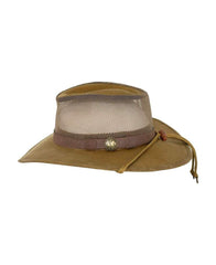 Outback Trading Company Kodiak mesh hat Field Tan side vents promote airflow on boat trips.
