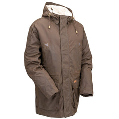 Outback Trading Nolan Bronze jacket features elbow patches for extra durability during tasks.