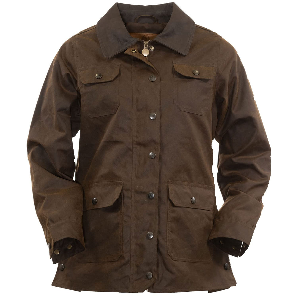 Outback Trading Gidley jacket in bronze with waterproof outer shell for reliable rain protection