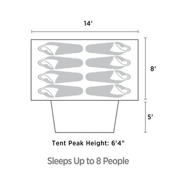 OUTBOUND large mesh windows providing ventilation and bug protection