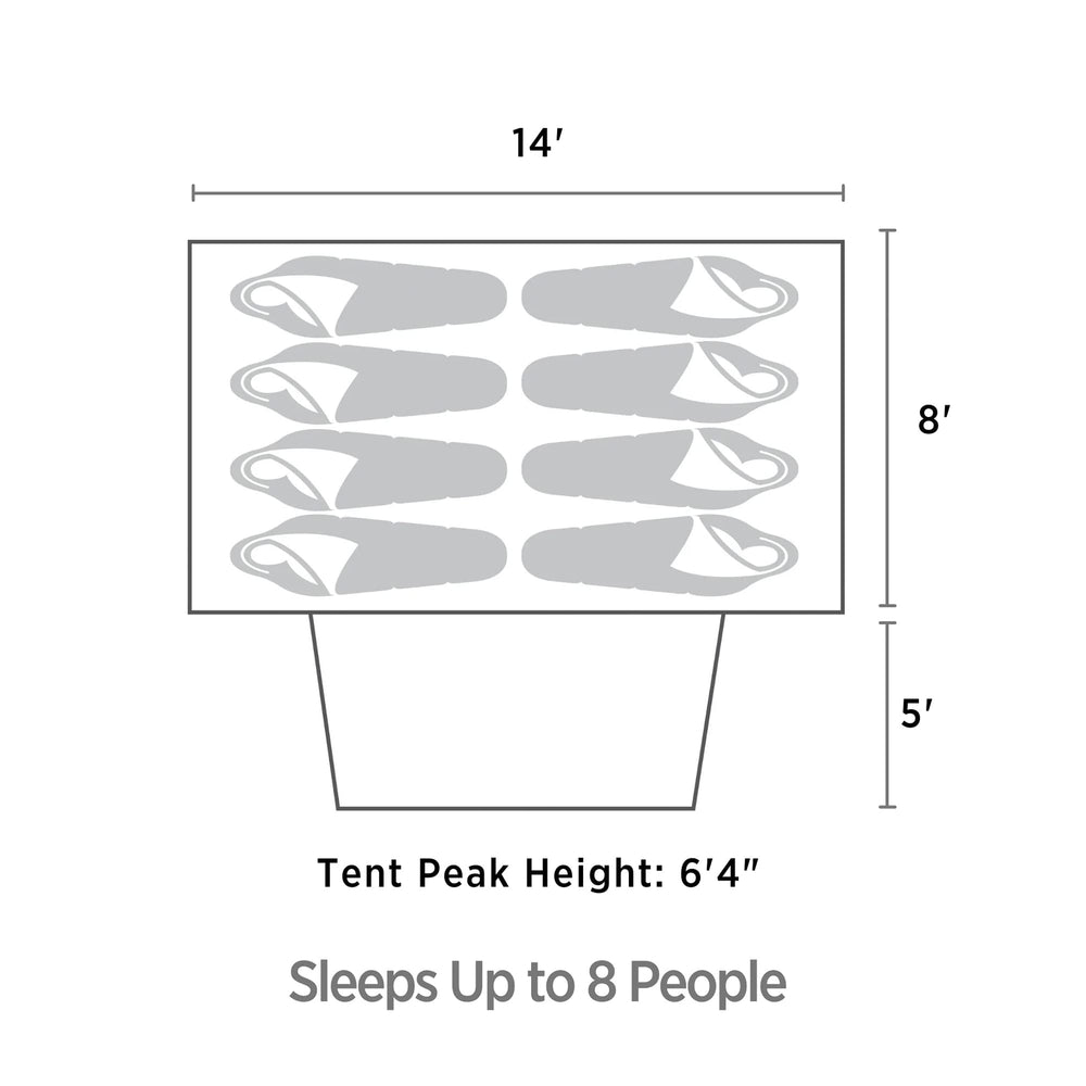 OUTBOUND large mesh windows providing ventilation and bug protection