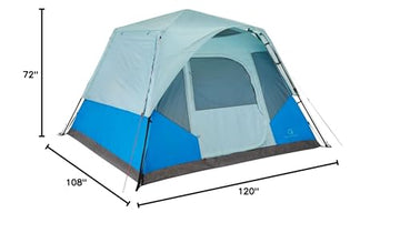OUTBOUND QuickCamp 6P zippered carry duffle bag simplifies storage and travel.