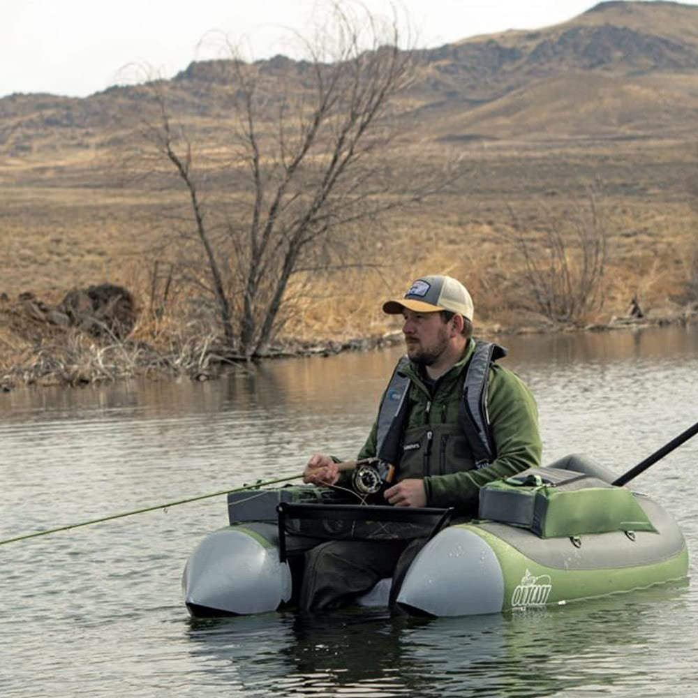 Side cargo pockets on Outcast Fat Cat LCS float tube