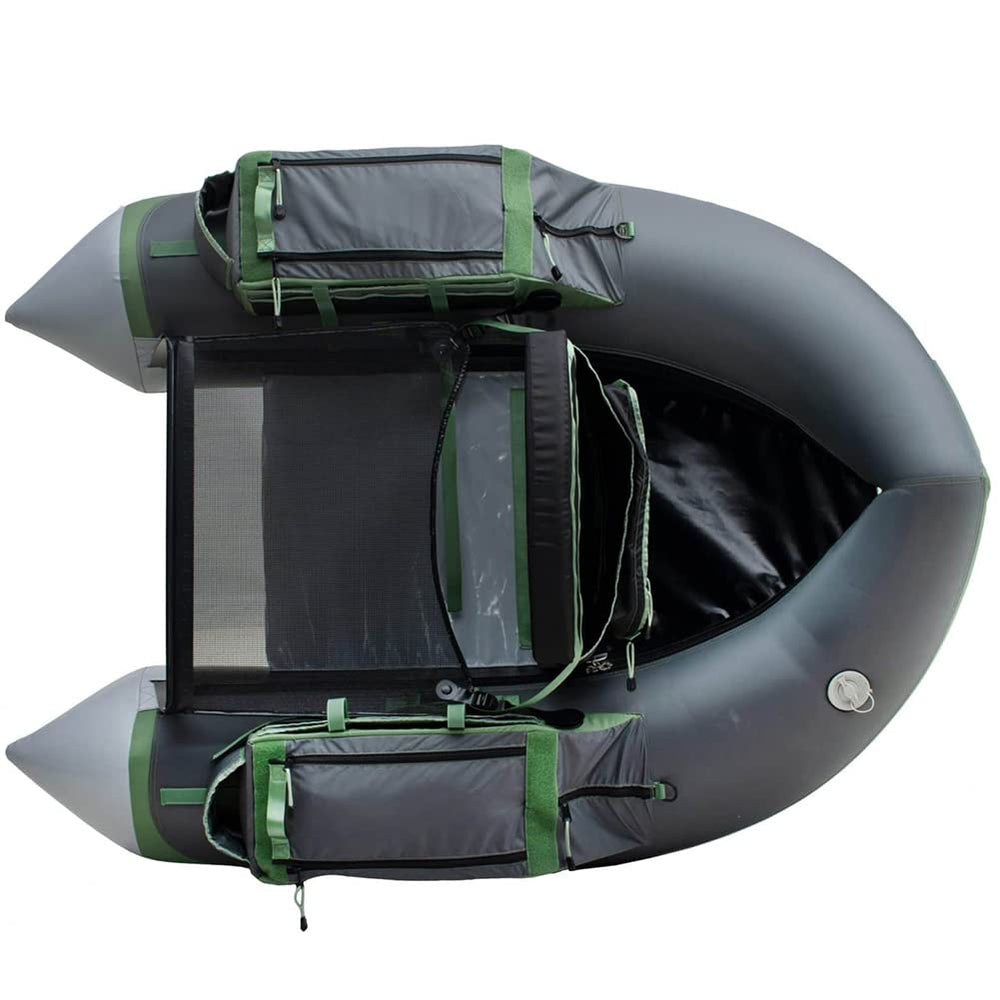 Fabric-protected urethane bladder close-up on Fat Cat float tube
