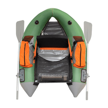 Cruzer float tube with dual cargo pockets and mesh apron