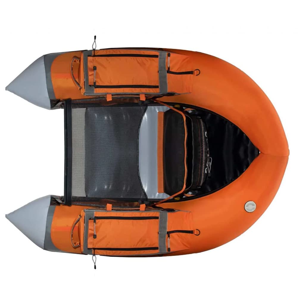 Inflatable seat on Outcast Super Fat Cat float tube