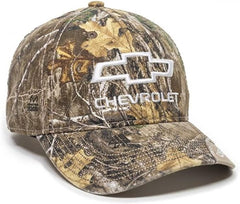 Front view of Outdoor Cap Chevrolet Camo Cap Realtree Edge