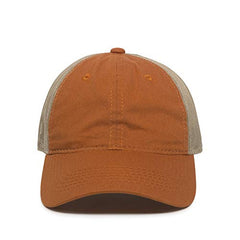Outdoor Cap FWT-130 side view in orange-tan shows sleek profile for daily wear.